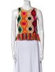 Alice + Olivia Printed Crew Neck Sweater