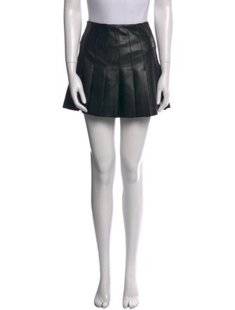 Alice + Olivia Pleated Accents Mini Skirt