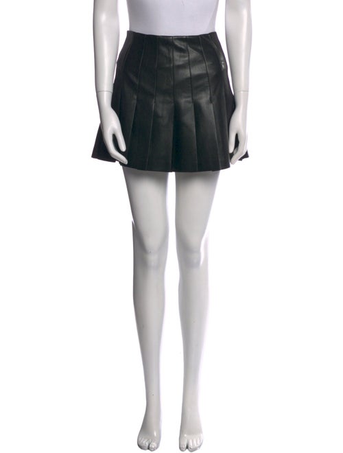 Alice + Olivia Pleated Accents Mini Skirt