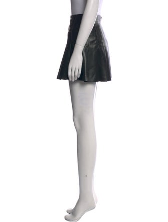 Alice + Olivia Pleated Accents Mini Skirt