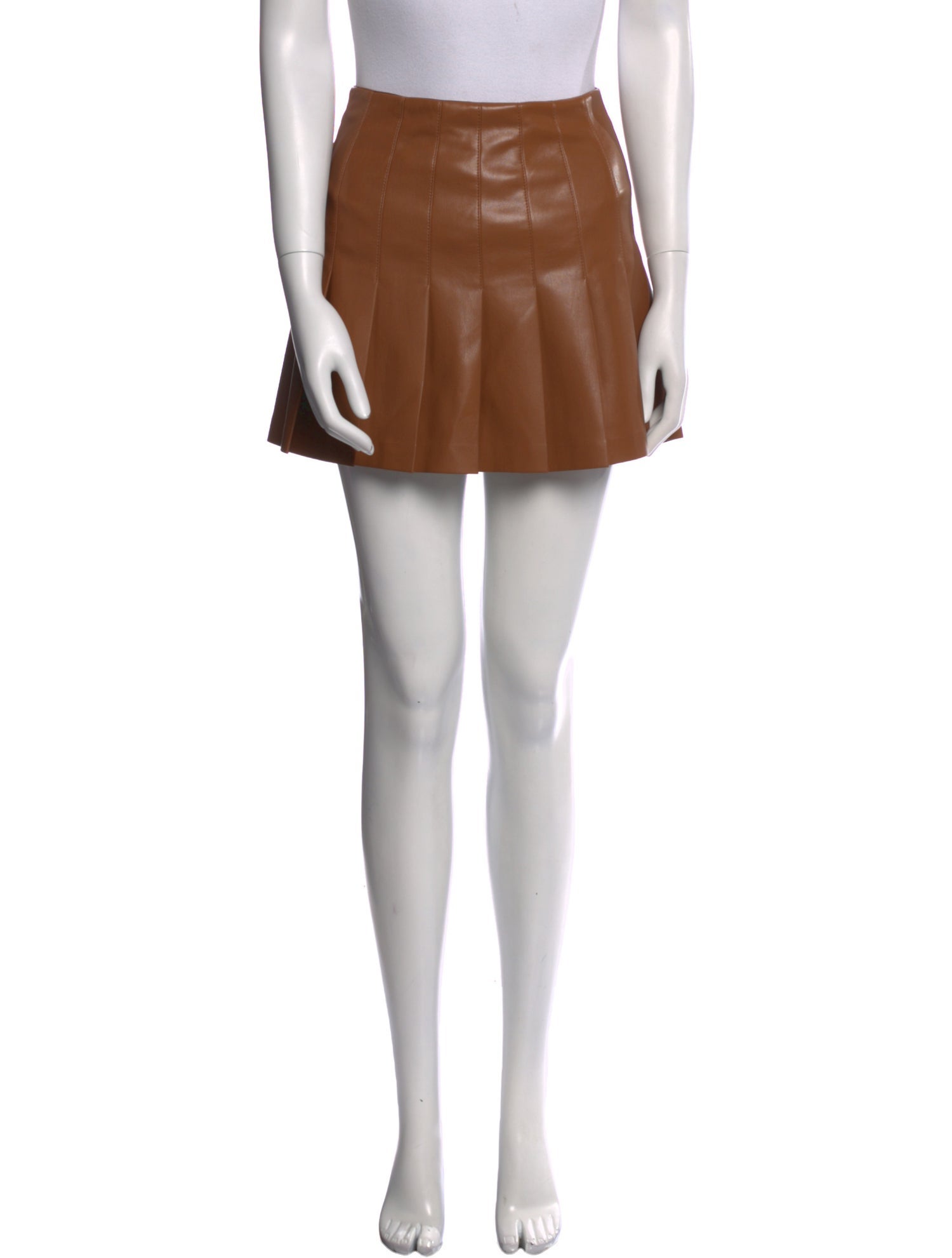 Alice + Olivia Pleated Accents Mini Skirt