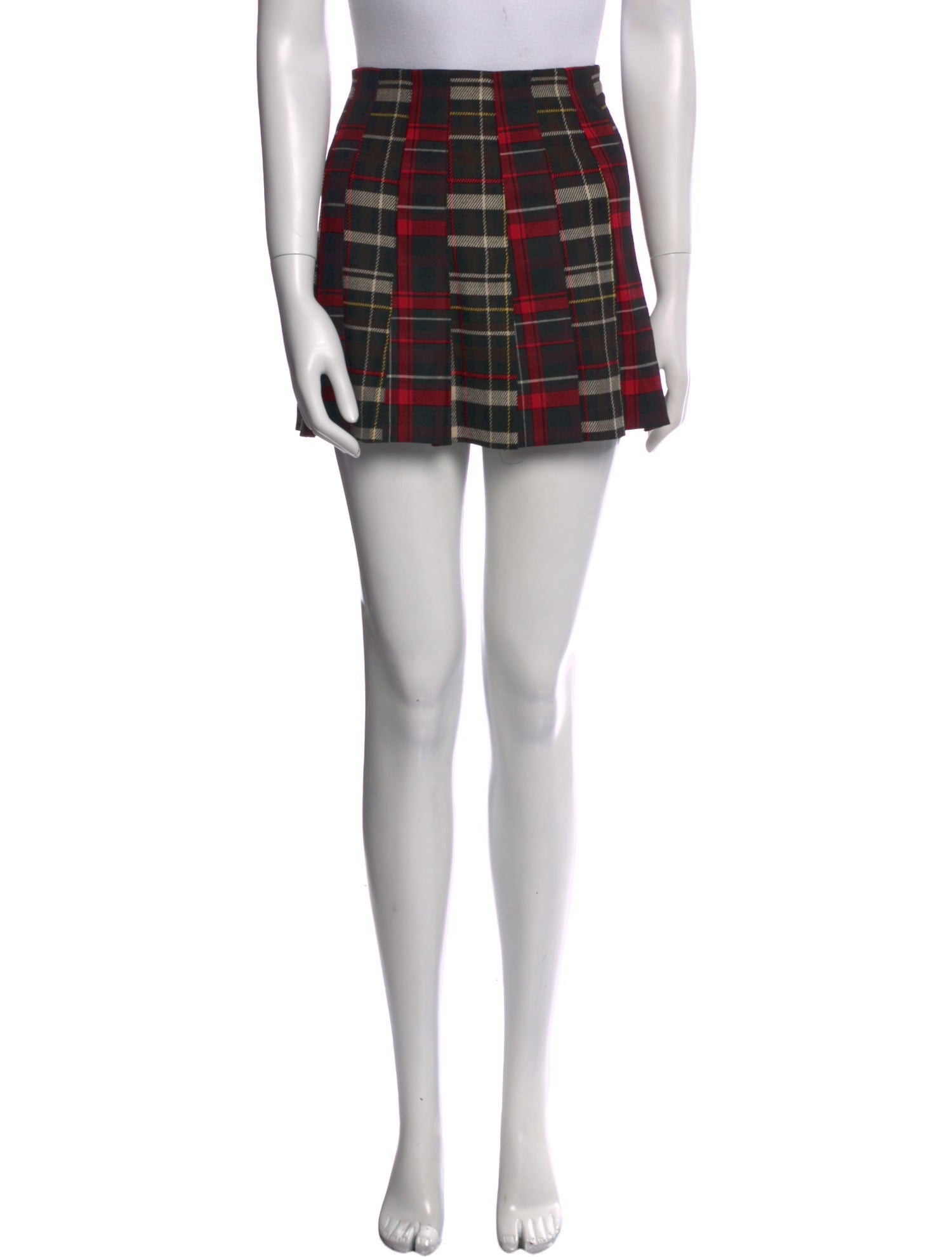 Alice + Olivia Plaid Print Mini Skirt