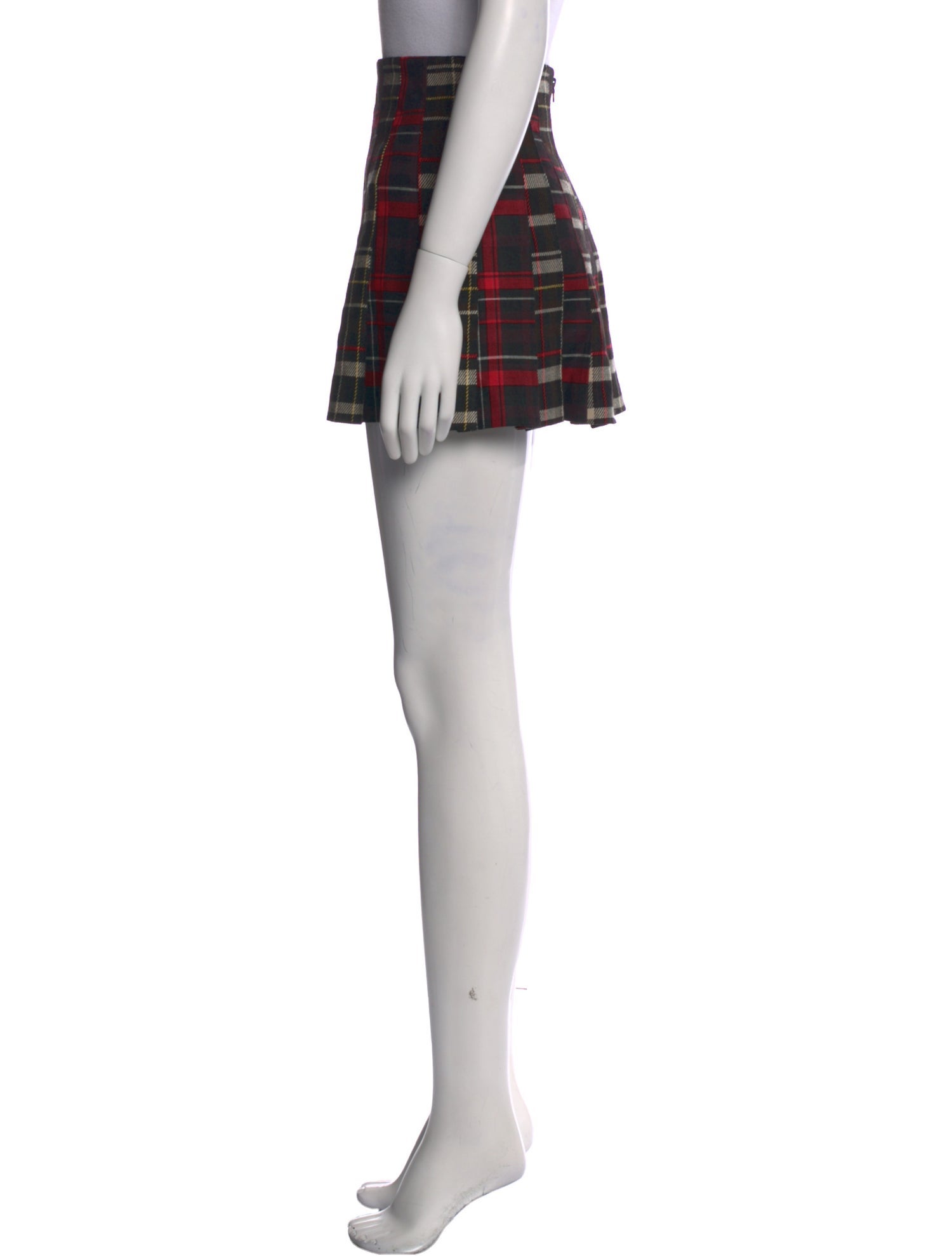 Alice + Olivia Plaid Print Mini Skirt