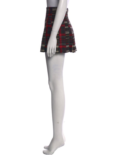 Alice + Olivia Plaid Print Mini Skirt