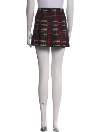 Alice + Olivia Plaid Print Mini Skirt