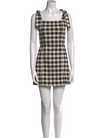 Alice + Olivia Plaid Print Mini Dress