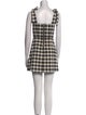Alice + Olivia Plaid Print Mini Dress