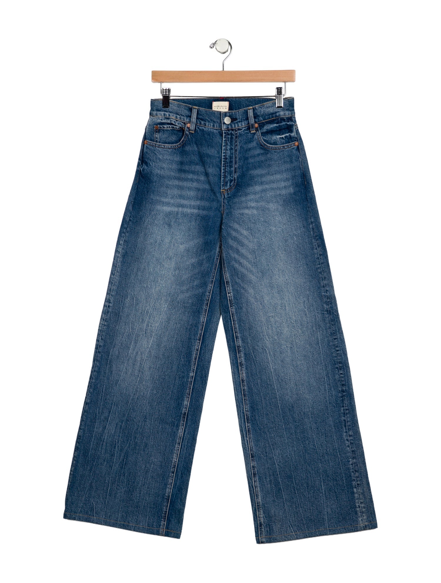 Alice + Olivia High-Rise Wide Leg Jeans