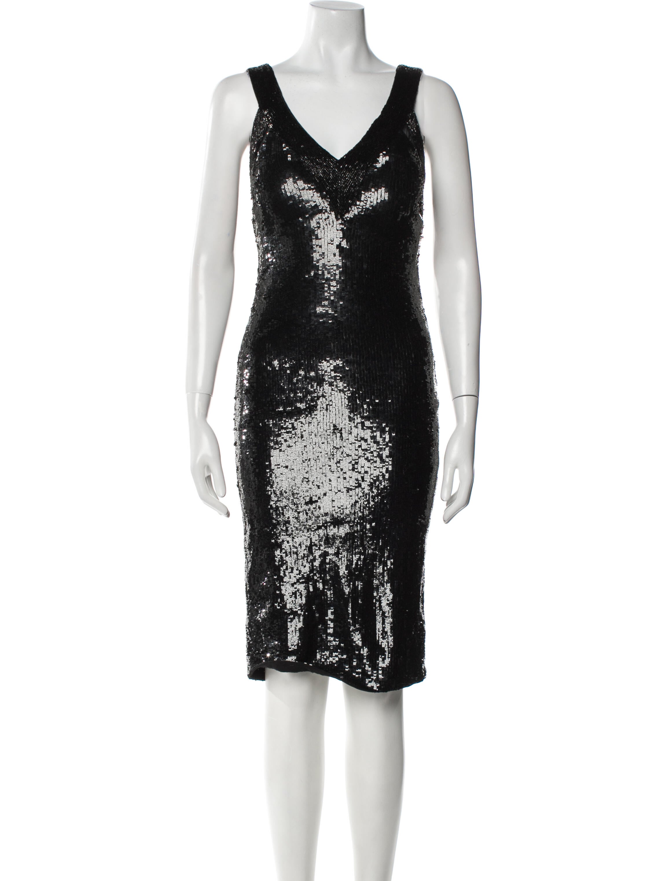 Alice + Olivia V-Neck Knee-Length Dress