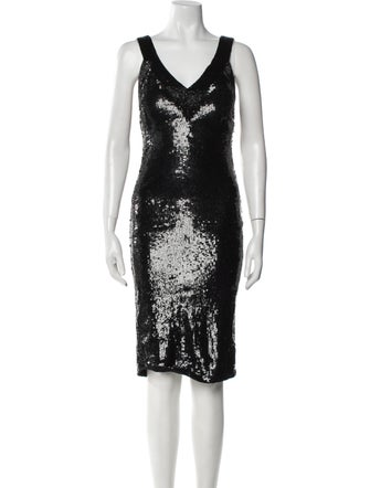 Alice + Olivia V-Neck Knee-Length Dress