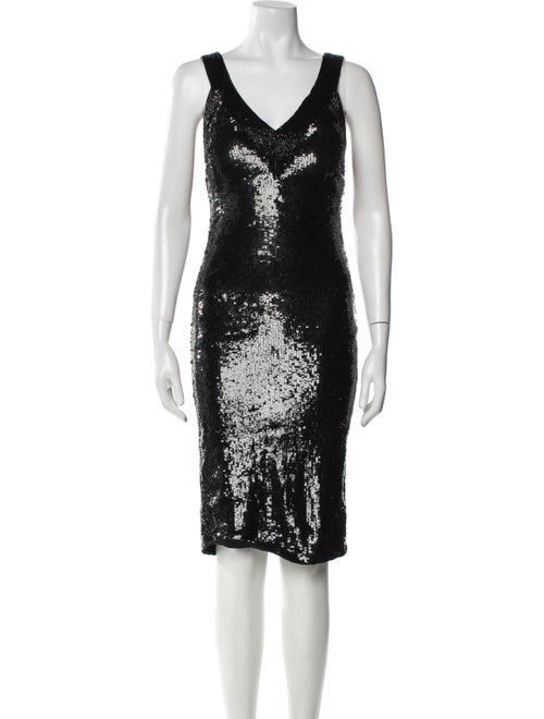 Alice + Olivia V-Neck Knee-Length Dress