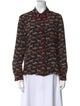 Alice + Olivia Silk Printed Button-Up Top
