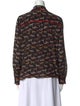 Alice + Olivia Silk Printed Button-Up Top