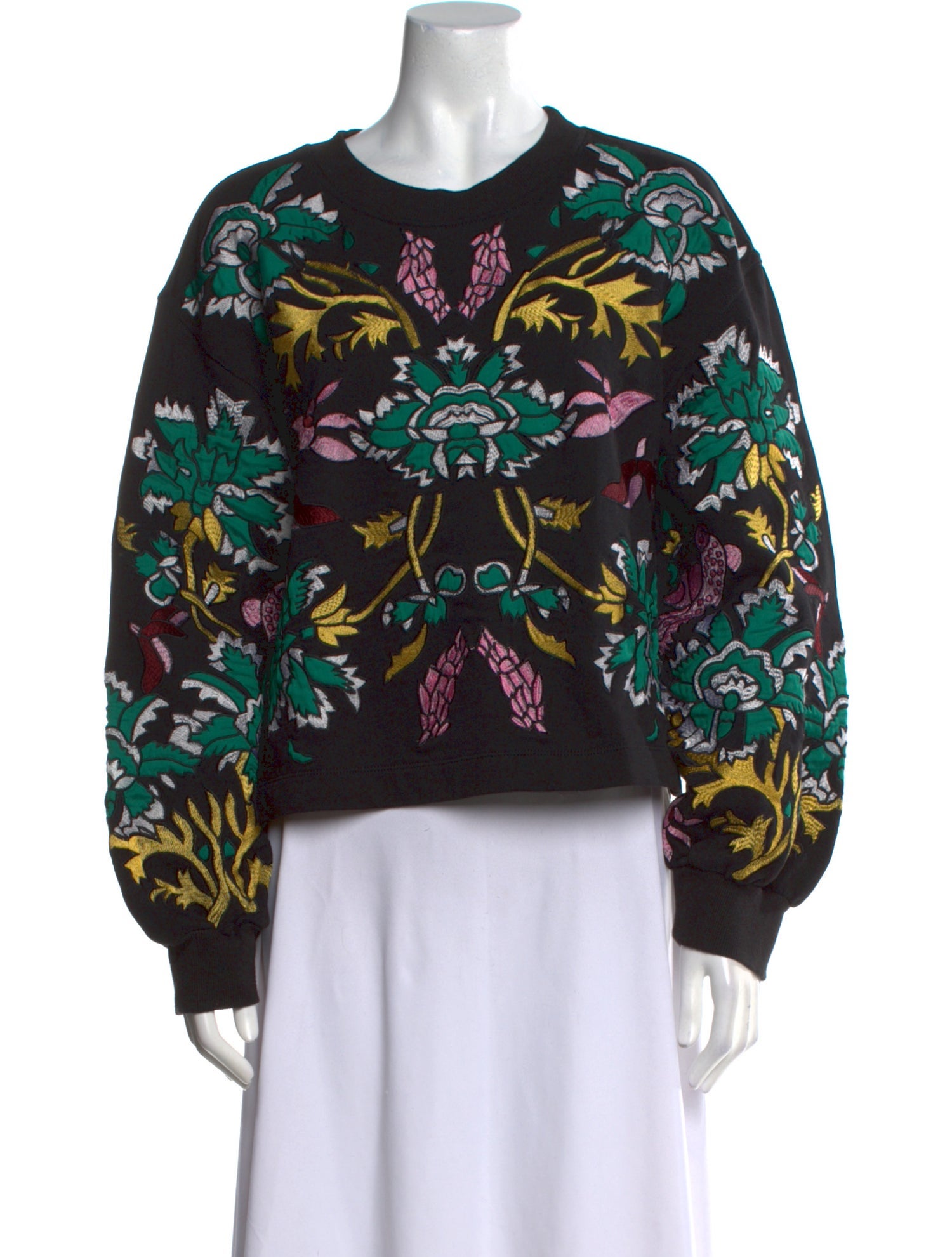 Alice + Olivia Printed Crew Neck Sweater