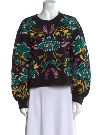 Alice + Olivia Printed Crew Neck Sweater