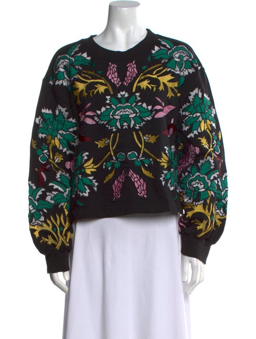 Alice + Olivia Printed Crew Neck Sweater