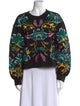 Alice + Olivia Printed Crew Neck Sweater