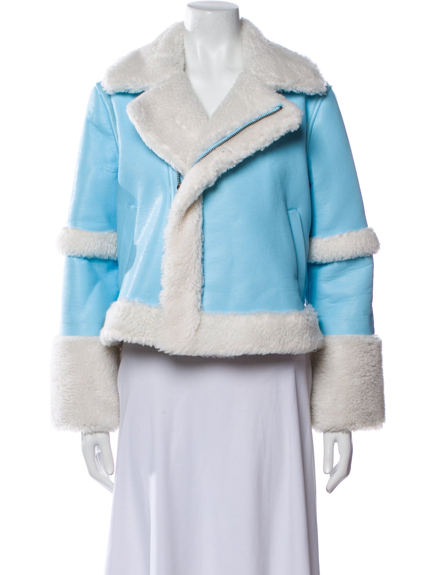 Alice + Olivia Colorblock Pattern Faux Fur Jacket