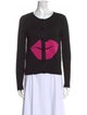 Alice + Olivia Graphic Print Scoop Neck Sweater