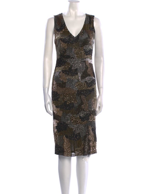 Alice + Olivia Printed Midi Length Dress