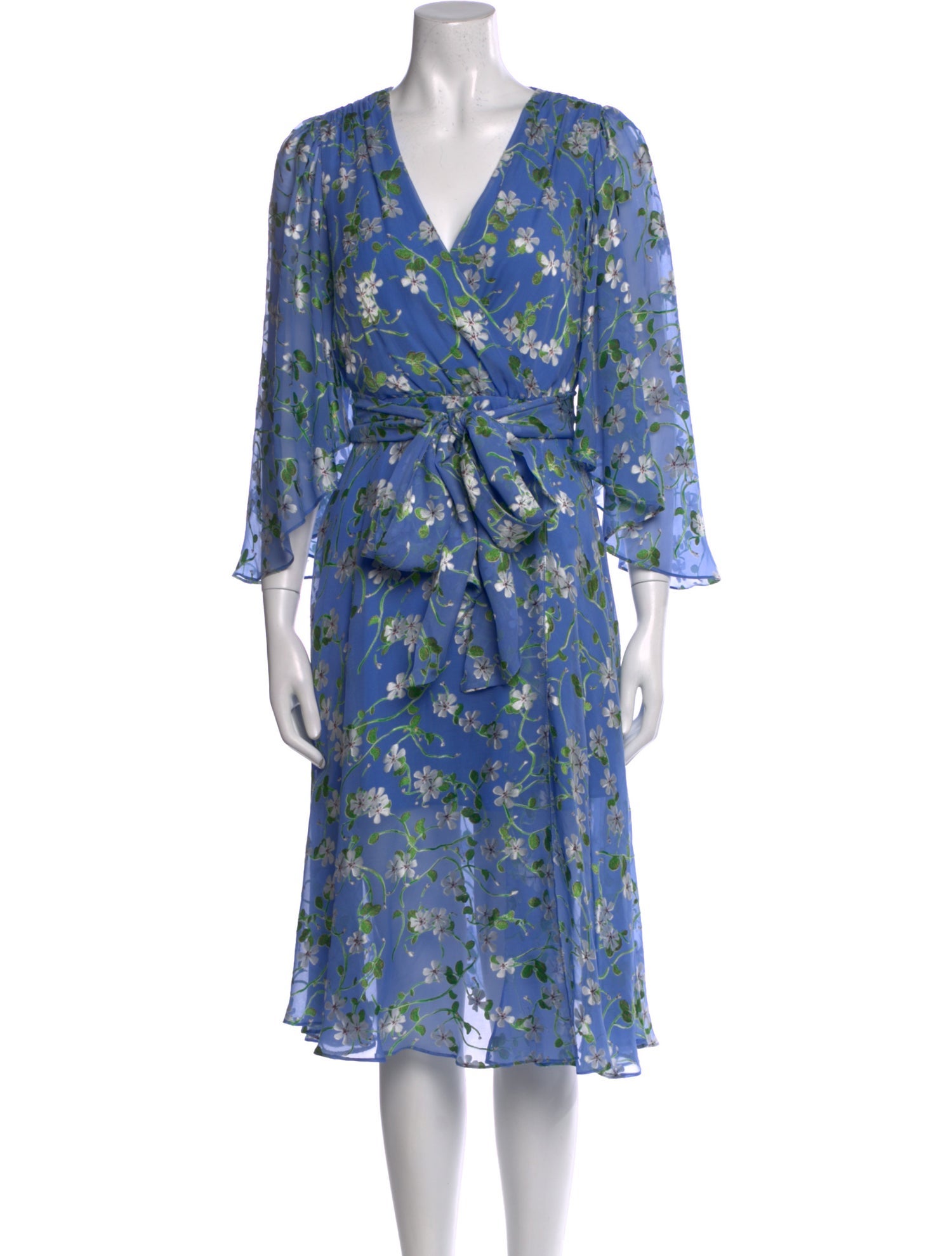 Alice + Olivia Floral Print Knee-Length Dress