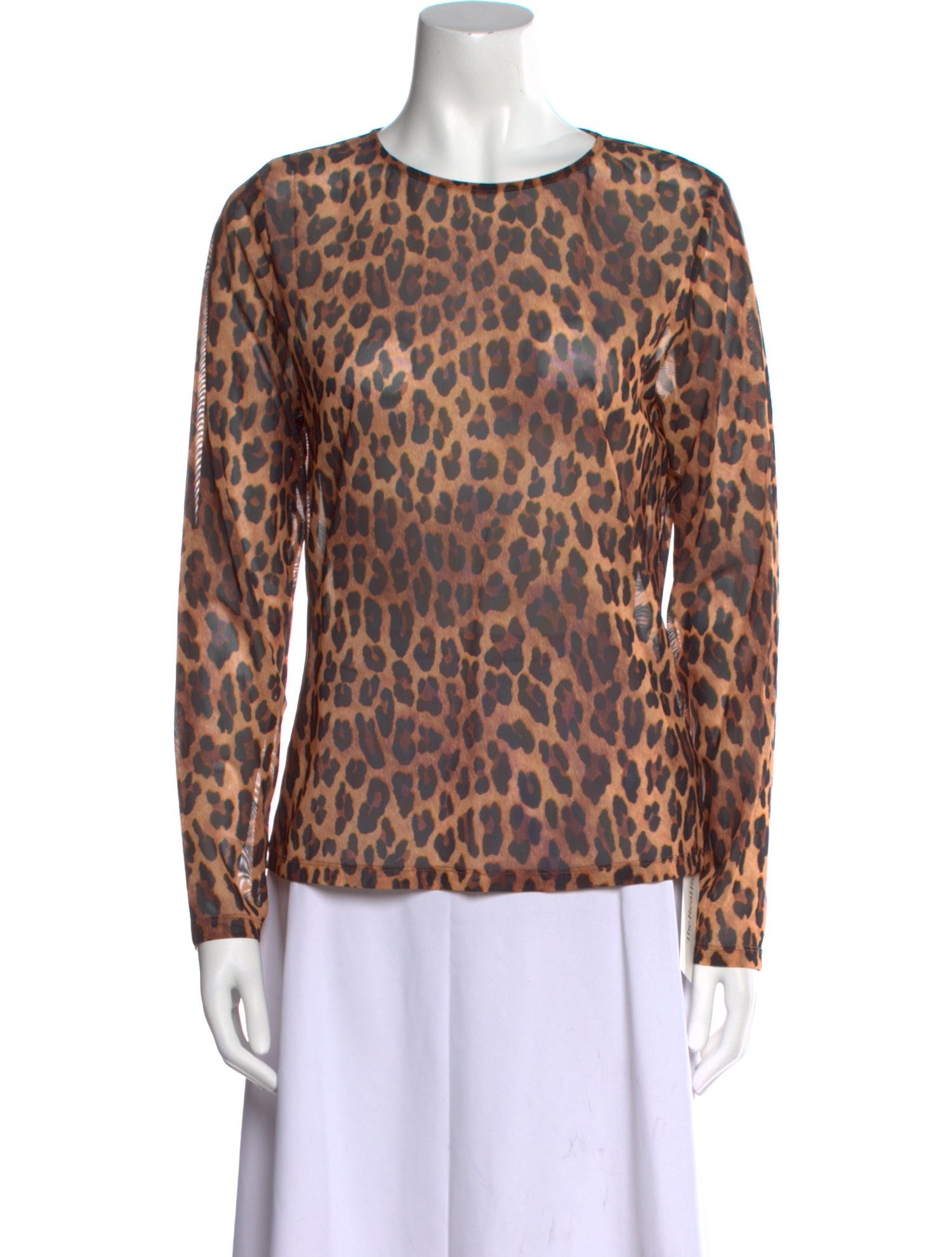 Alice + Olivia Animal Print Crew Neck Top
