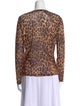 Alice + Olivia Animal Print Crew Neck Top