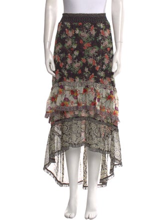 Alice + Olivia Floral Print Knee-Length Skirt