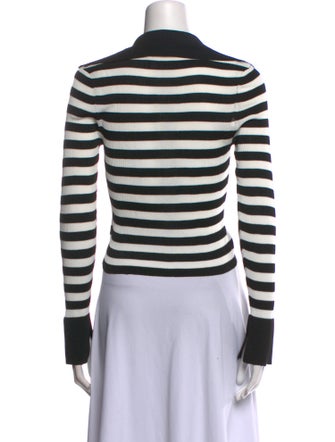 Alice + Olivia Striped Long Sleeve Polo