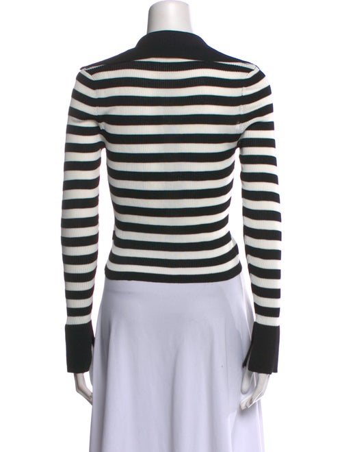 Alice + Olivia Striped Long Sleeve Polo