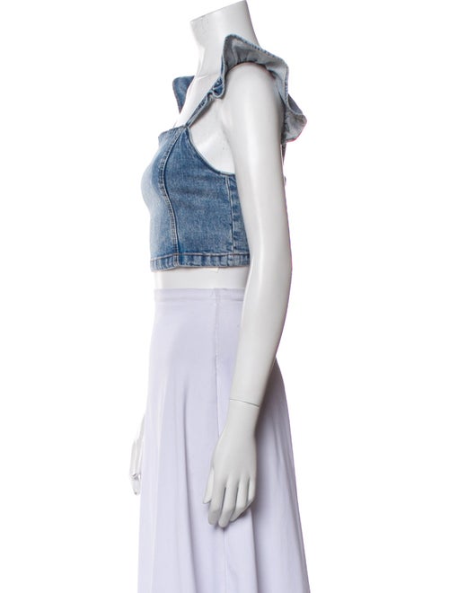 Alice + Olivia Square Neckline Sleeveless Crop Top