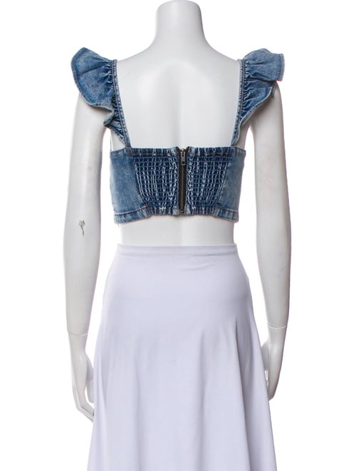 Alice + Olivia Square Neckline Sleeveless Crop Top
