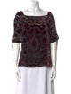 Alice + Olivia Silk Paisley Print Blouse