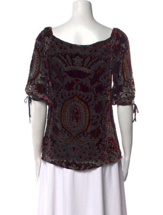 Alice + Olivia Silk Paisley Print Blouse