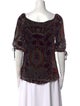 Alice + Olivia Silk Paisley Print Blouse