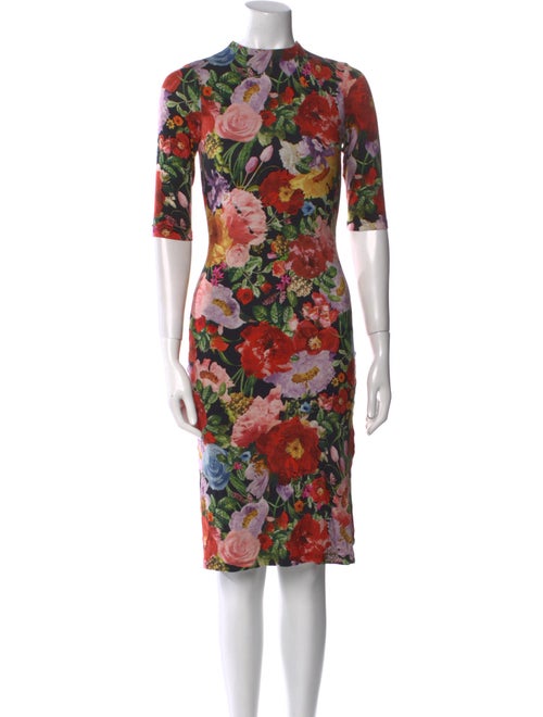 Alice + Olivia Floral Print Knee-Length Dress