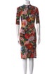 Alice + Olivia Floral Print Knee-Length Dress