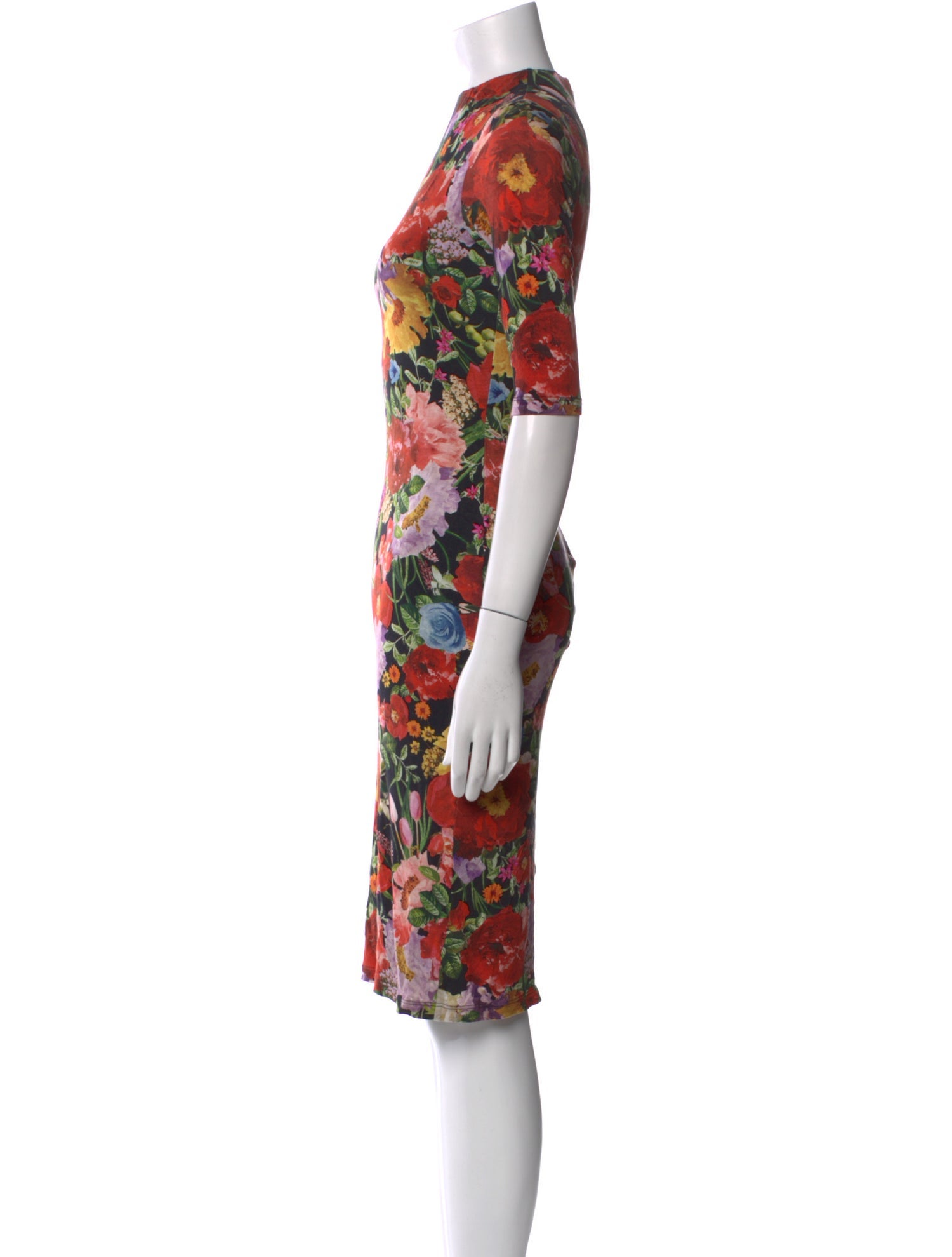 Alice + Olivia Floral Print Knee-Length Dress