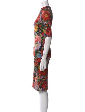 Alice + Olivia Floral Print Knee-Length Dress