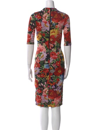 Alice + Olivia Floral Print Knee-Length Dress