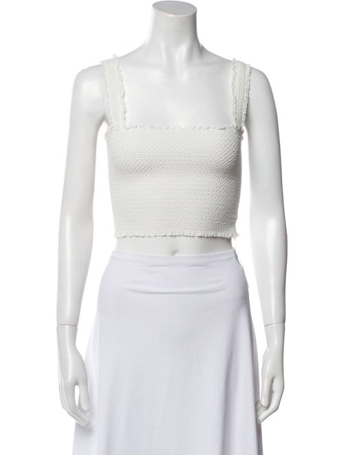 Alice + Olivia Square Neckline Sleeveless Crop Top