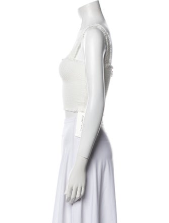 Alice + Olivia Square Neckline Sleeveless Crop Top