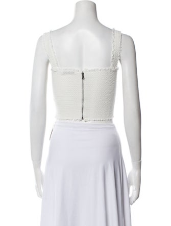 Alice + Olivia Square Neckline Sleeveless Crop Top
