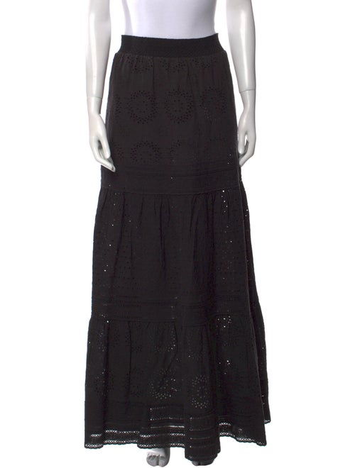 Alice + Olivia Eyelet Trim Long Skirt