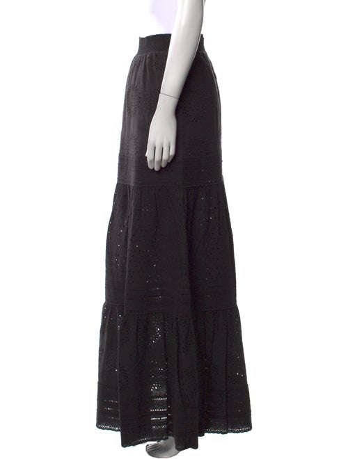 Alice + Olivia Eyelet Trim Long Skirt