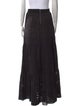 Alice + Olivia Eyelet Trim Long Skirt