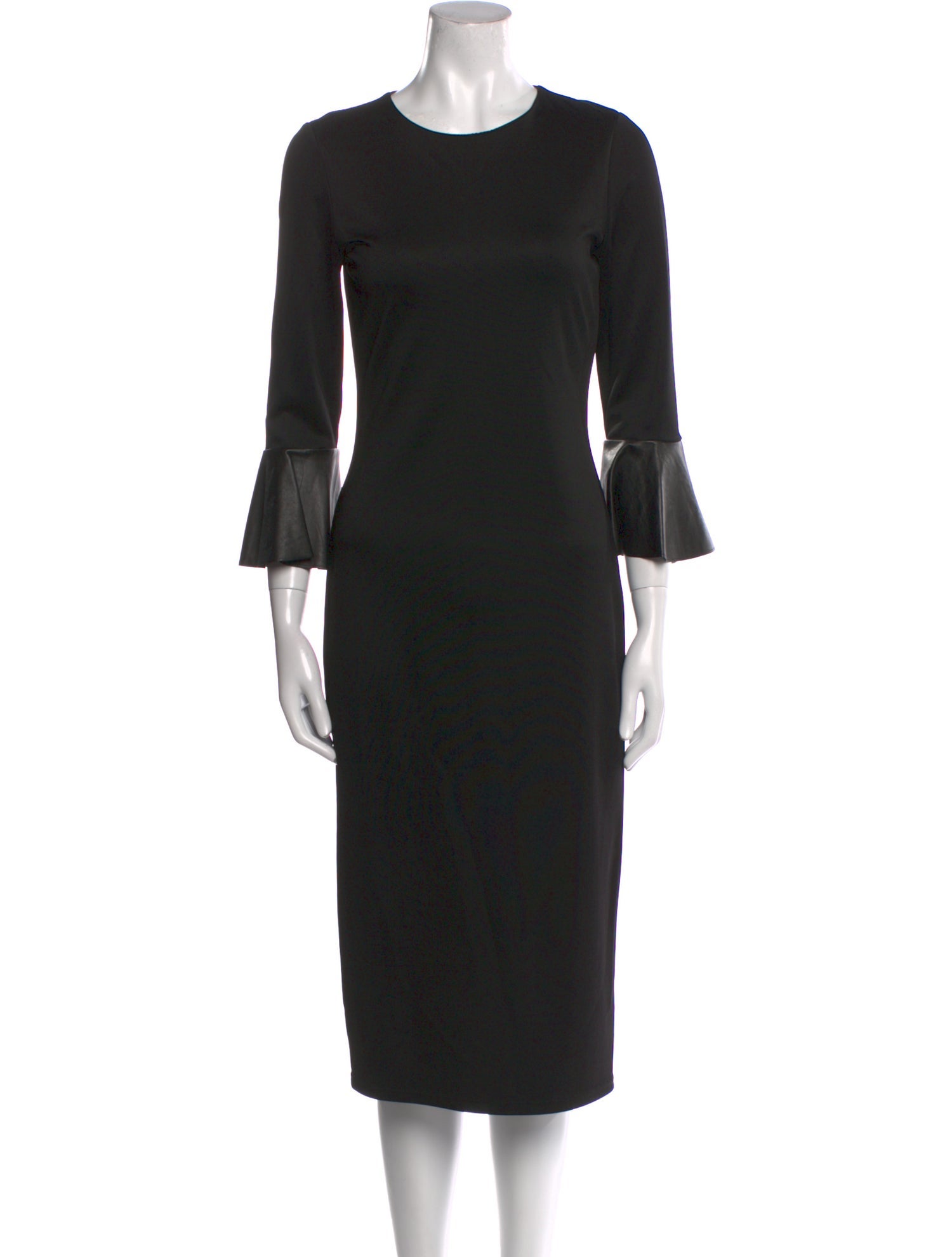 Alice + Olivia Crew Neck Midi Length Dress