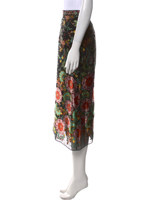 Alice + Olivia Floral Print Midi Length Skirt