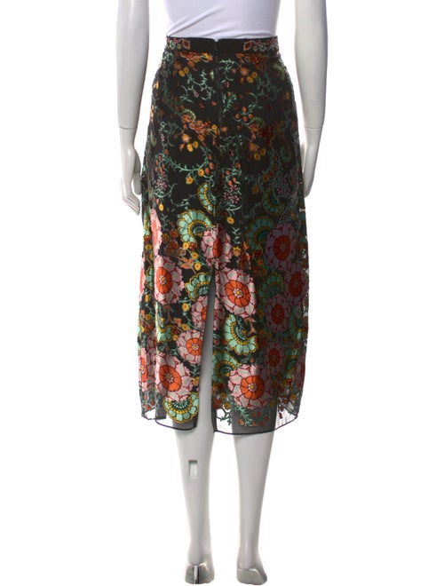 Alice + Olivia Floral Print Midi Length Skirt