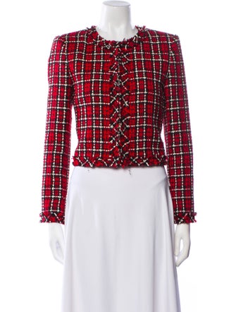 Alice + Olivia Plaid Print Bolero
